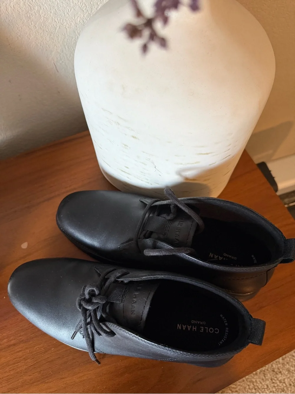 Cole Haan Black Leather Chukka Boots